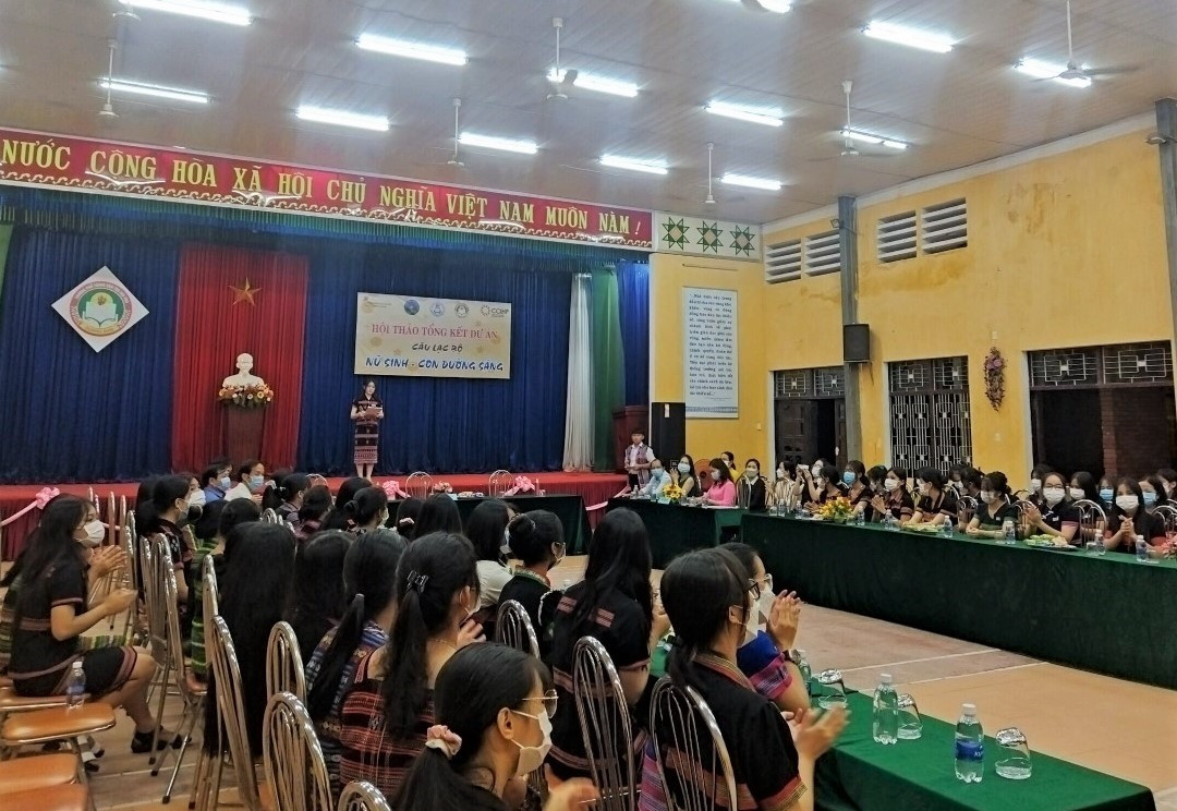 Chương trình tổng kết dự án được tổ chức tại Trường Phổ thông Dân tộc nội trú Quảng Nam (TP.Hội An) vào tối 24.5. Ảnh: P.V