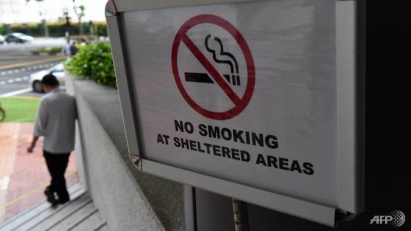 Singapore đặt biển báo cấm thuốc lá nơi công công. Ảnh: channelnewasia