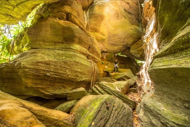 Doi Cave might have been formed millions of years ago. The cave survives almost intact with its wild beauty . Photo: Dũng TK