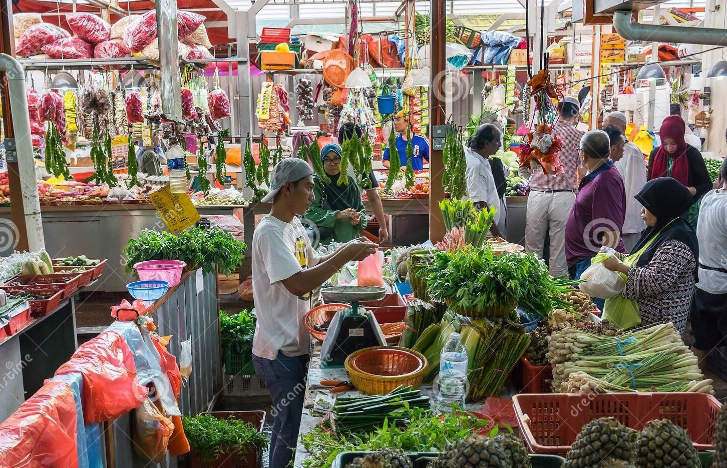 Một khu chợ tại Malaysia