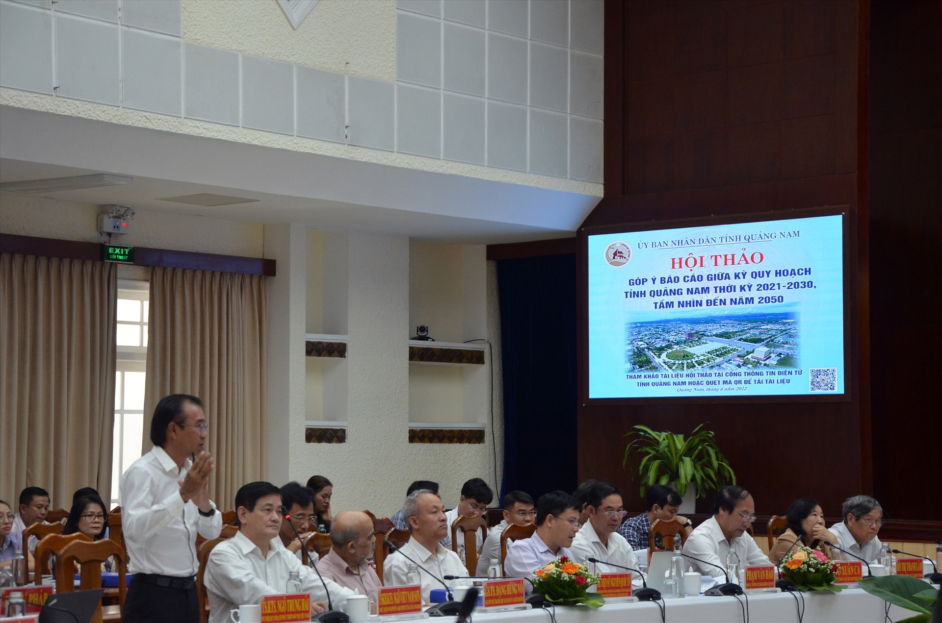 KTS. Ngô Trung Hải - Phó Chủ tịch Hội Quy hoạch phát triển đô thị Việt Nam phát biểu tại hội thảo.