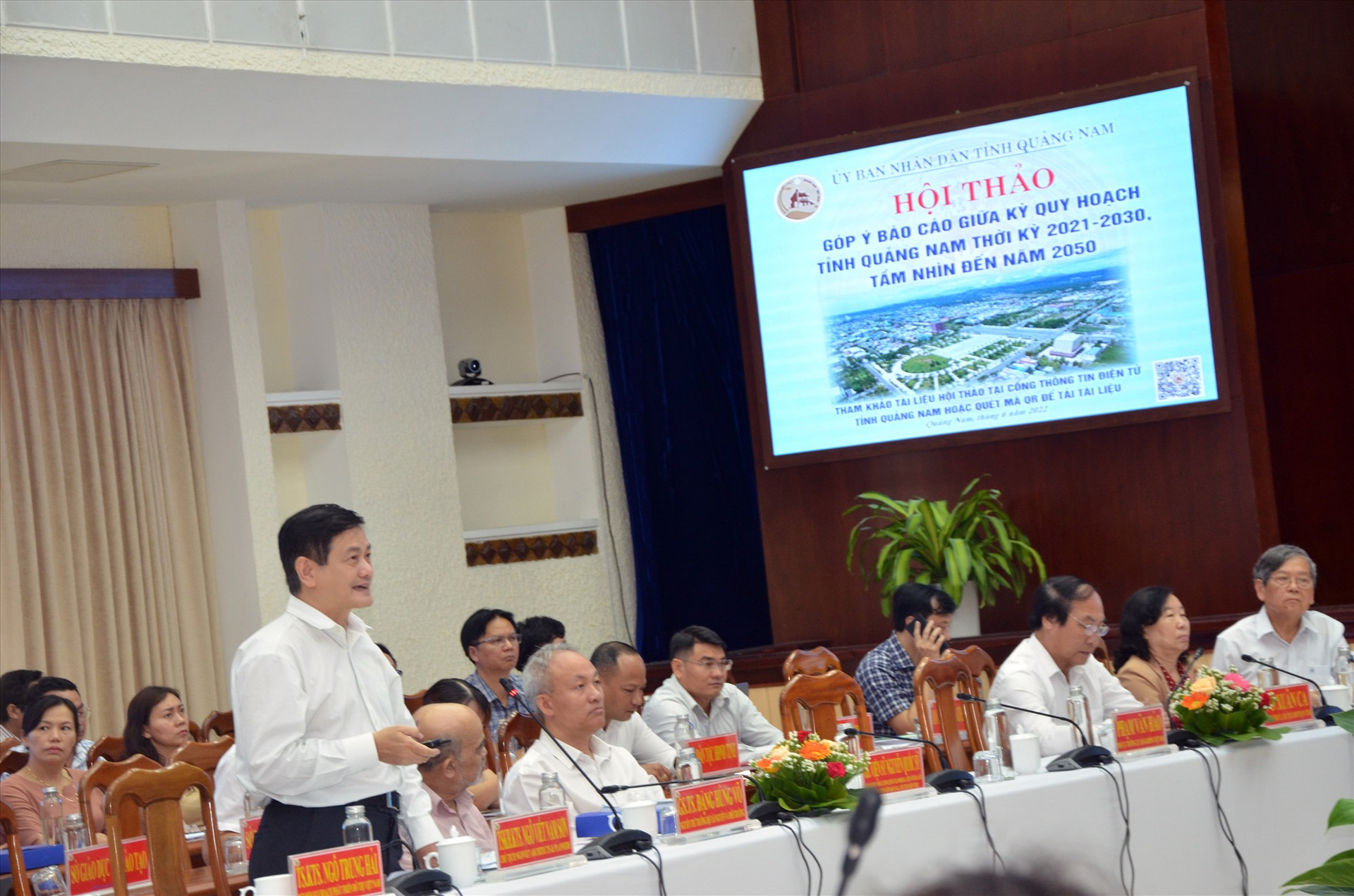 KTS. Ngô Viết Nam Sơn - Chủ tịch NgoViet Architects & Planners phát biểu tại hội thảo.