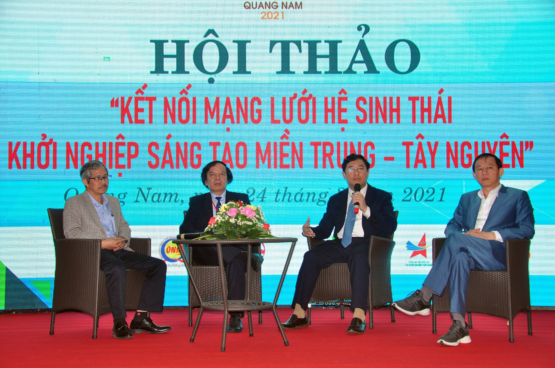 Các hội thảo, diễn đàn về khởi nghiệp sẽ được tổ chức trong suốt những ngày diễn ra TechFest Quảng Nam 2022. Trong ảnh: Hội thảo kết nối mạng lưới hệ sinh thái khởi nghiệp sáng tạo miền Trung - Tây Nguyên. Ảnh: VINH ANH