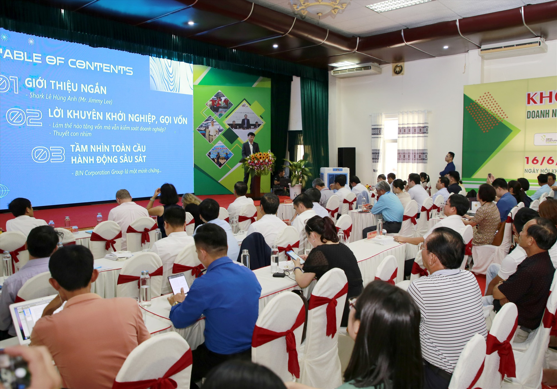 Hội thảo Kết nối doanh nghiệp và nhà đầu tư vào Quảng Nam, trong khuôn khổ Techfest Quang Nam 2022. Ảnh: C.S-T.A