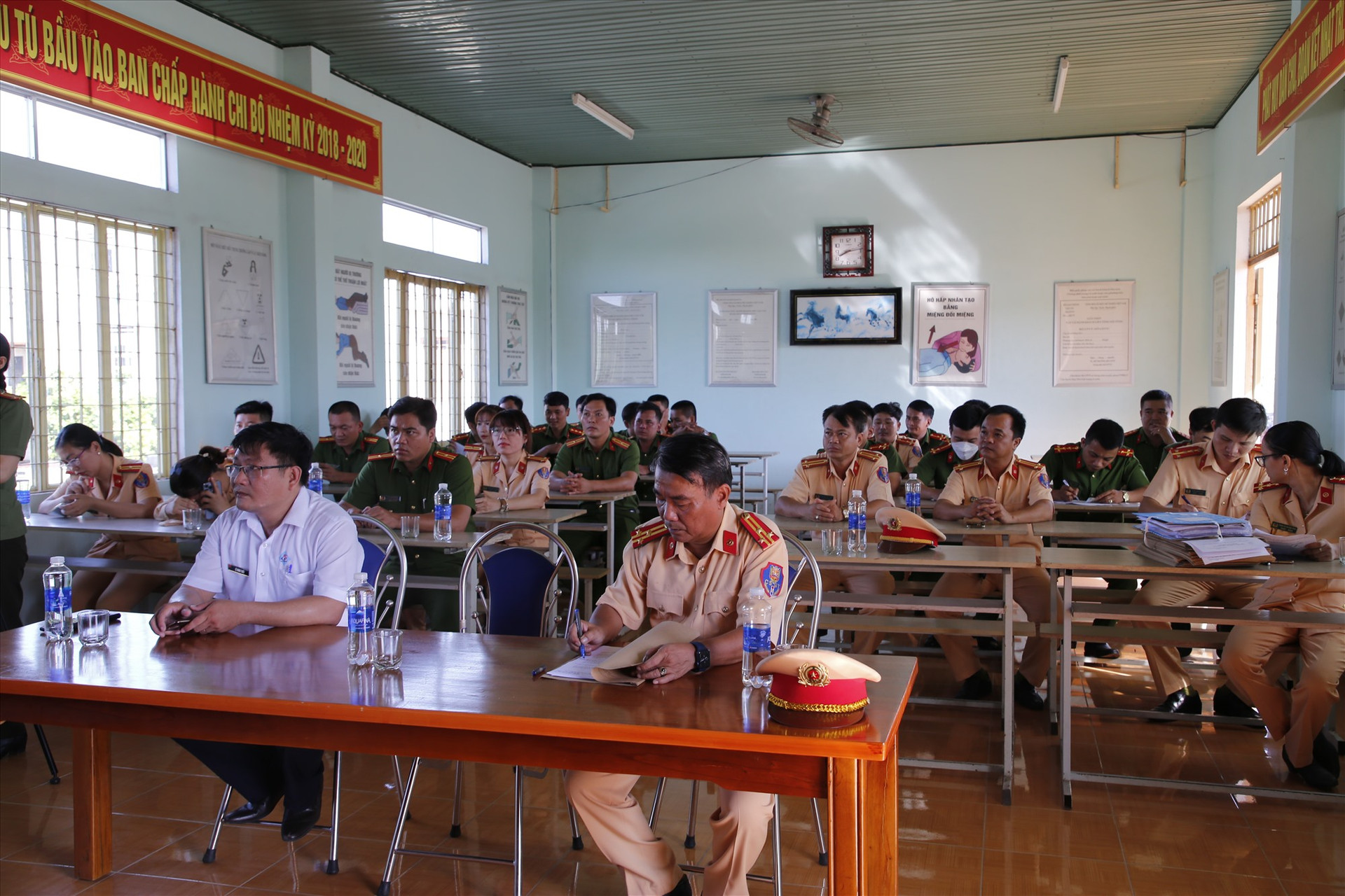 Lớp đào tạo được tổ chức cho 92 học viên là cán bộ, chiến sĩ công an các địa phương. Ảnh: T.C