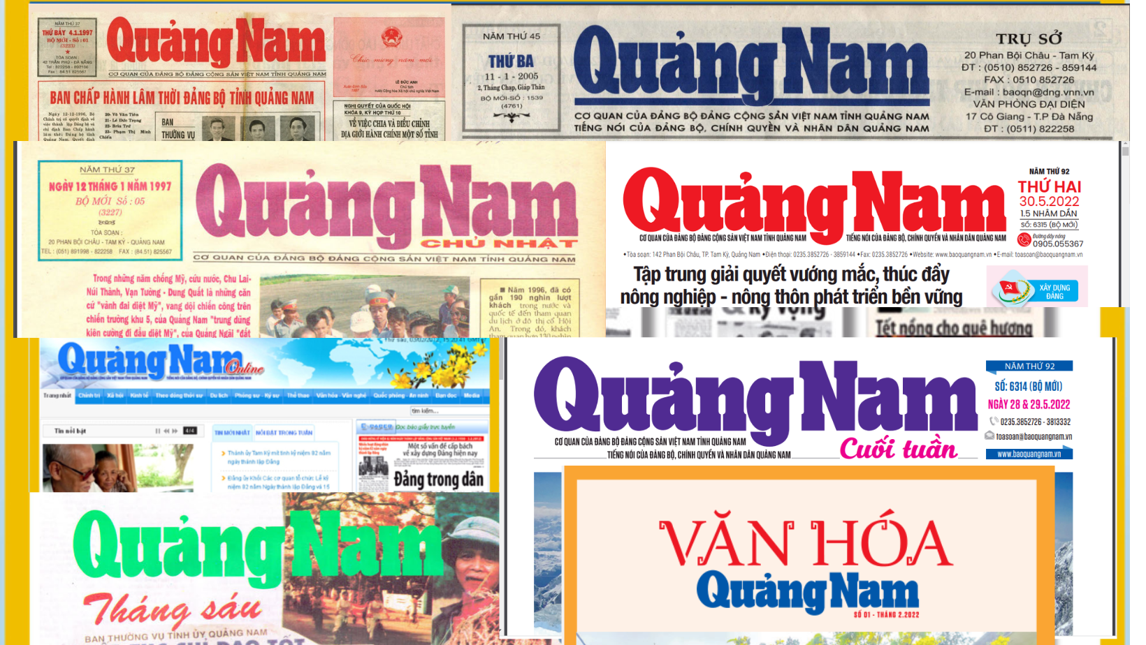 Măng sét báo Quảng Nam không thay đổi suốt 25 năm qua. Ảnh: CHÂU NỮ