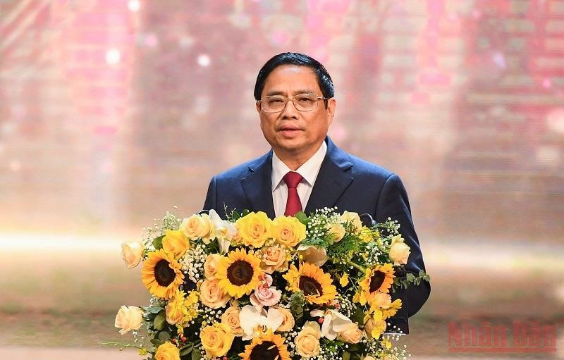 Thủ tướng Chính phủ Phạm Minh Chính phát biểu tại Lễ trao giải.