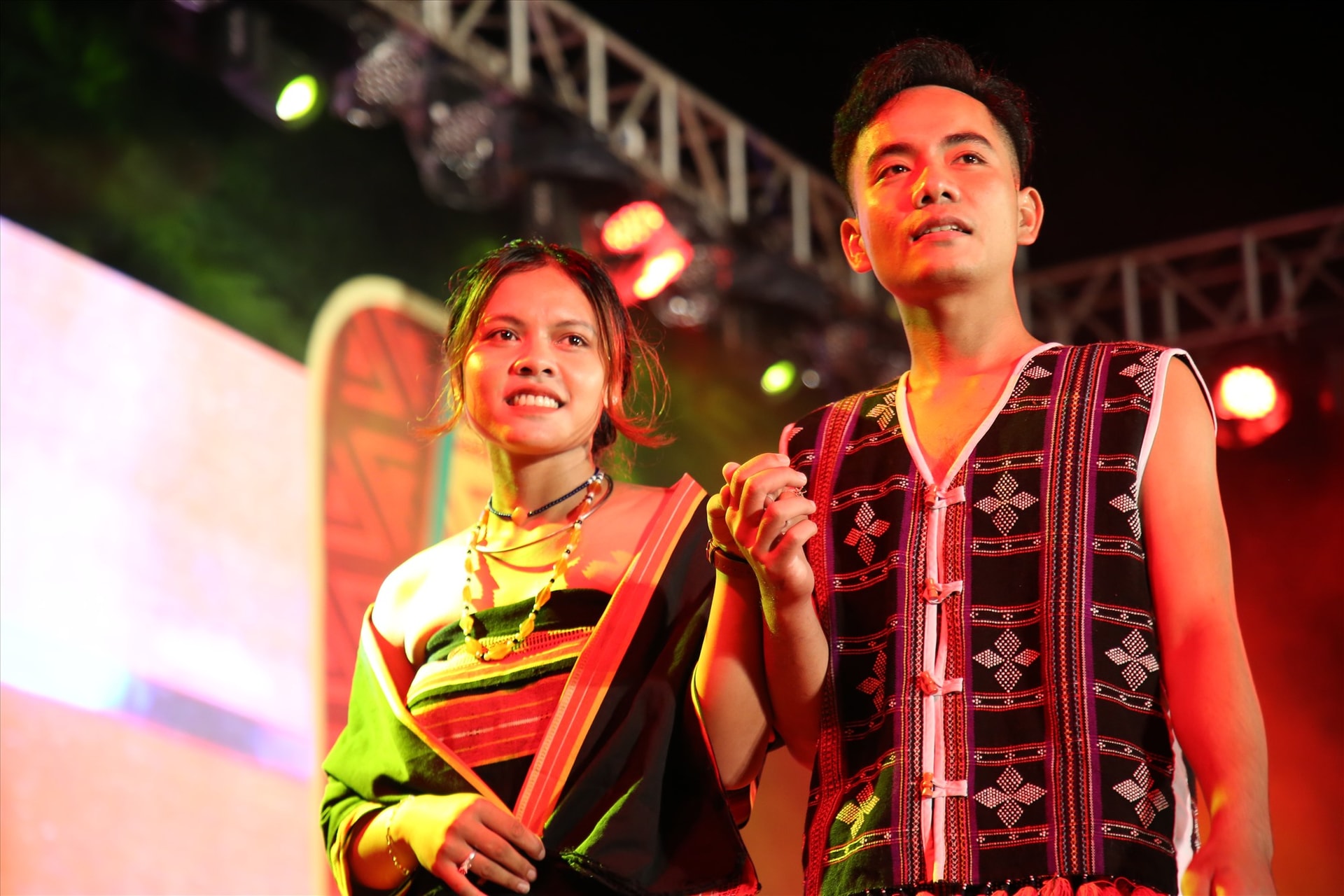 A performance of traditional costumes