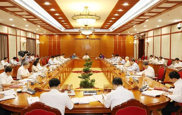 Toàn cảnh cuộc họp Bộ Chính trị, Ban Bí thư. (Ảnh minh họa: Trí Dũng-TTXVN)