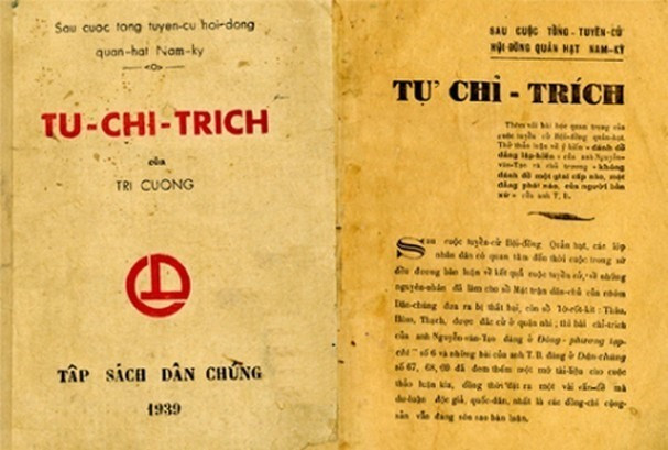 Tác phẩm “Tự chỉ trích” của đồng chí Nguyễn Văn Cừ