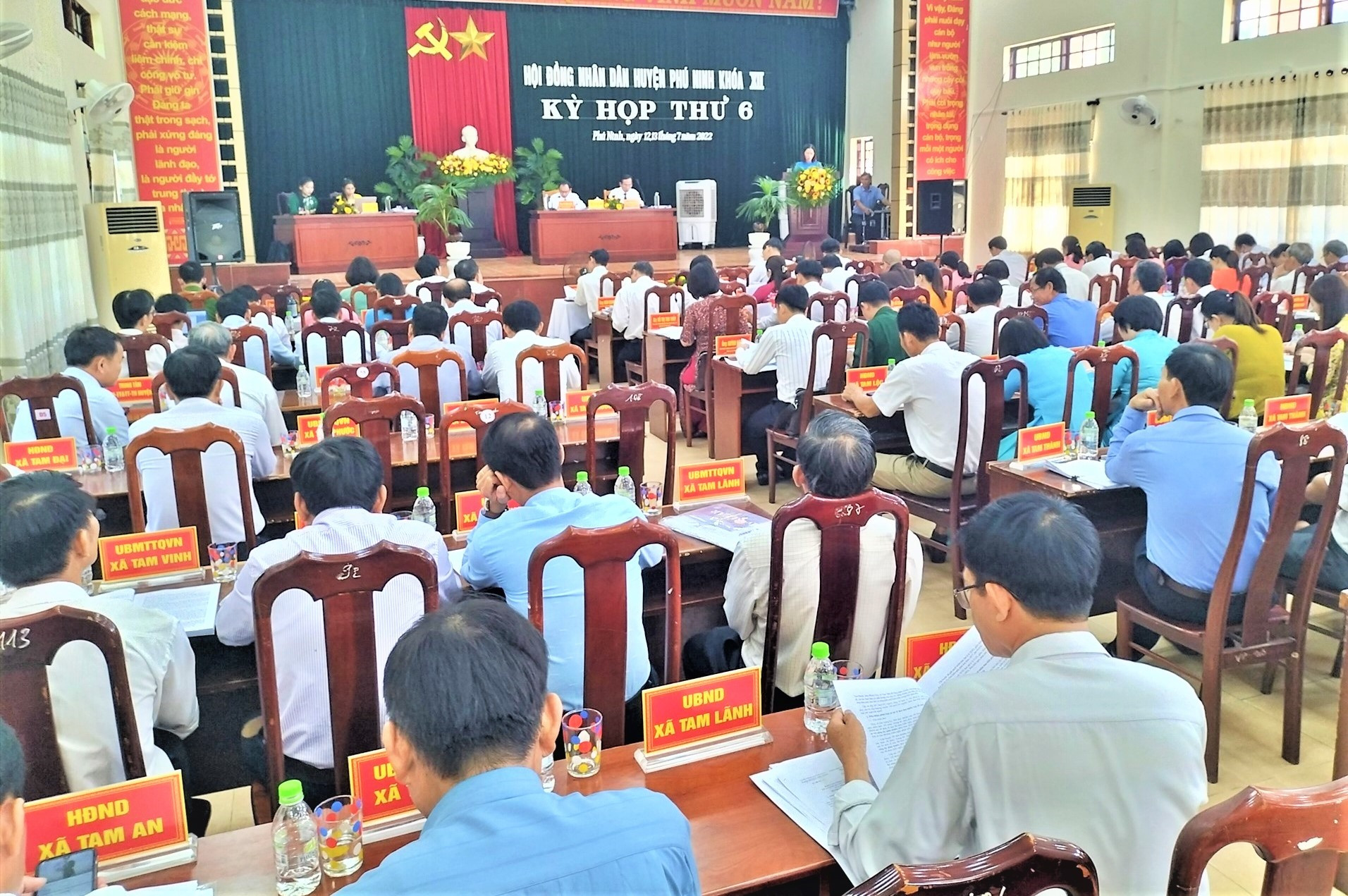 Kỳ họp thứ 6 HĐND khóa XII huyện Phú Ninh sẽ thảo luận, thông qua các nội dung về đánh giá tình hình phát triển kinh tế - xã hội, an ninh quốc phòng 6 tháng đầu năm, nhiệm vụ, giải pháp trọng tâm 6 tháng cuối năm. Ảnh: H.Đ