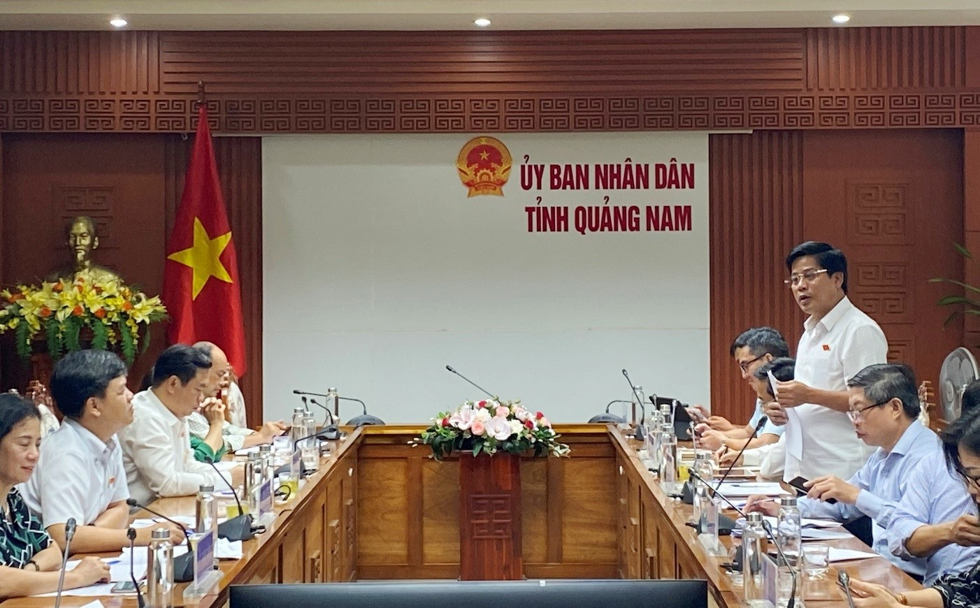 Phát biểu tại buổi giám sát, Phó Trưởng đoàn Đại biểu Quốc hội tỉnh Dương Văn Phước
