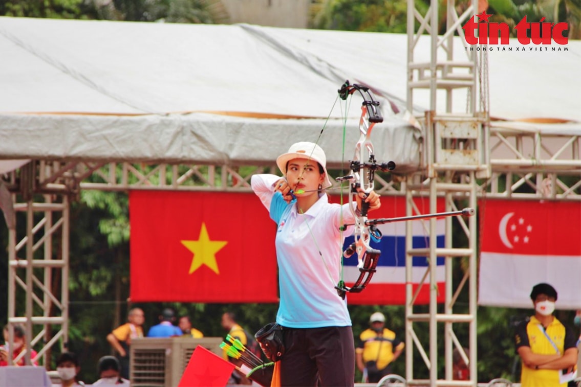 Với lớp VĐV trẻ và đồng đều, bắn cung Việt Nam dù chưa giành HCV tại SEA Games 31 vẫn được đánh giá là lớp VĐV tiềm năng chinh phục các đấu trường ASIAD và Olympic. Ảnh: L.S
