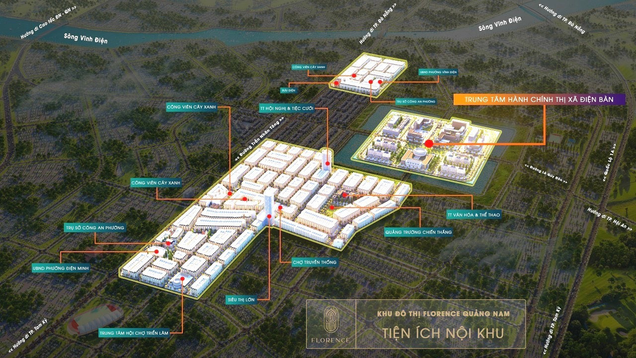 Dự án Florence Quảng Nam nằm ngay vùng lõi trung tâm thị xã Điện Bàn. Ảnh: TCT