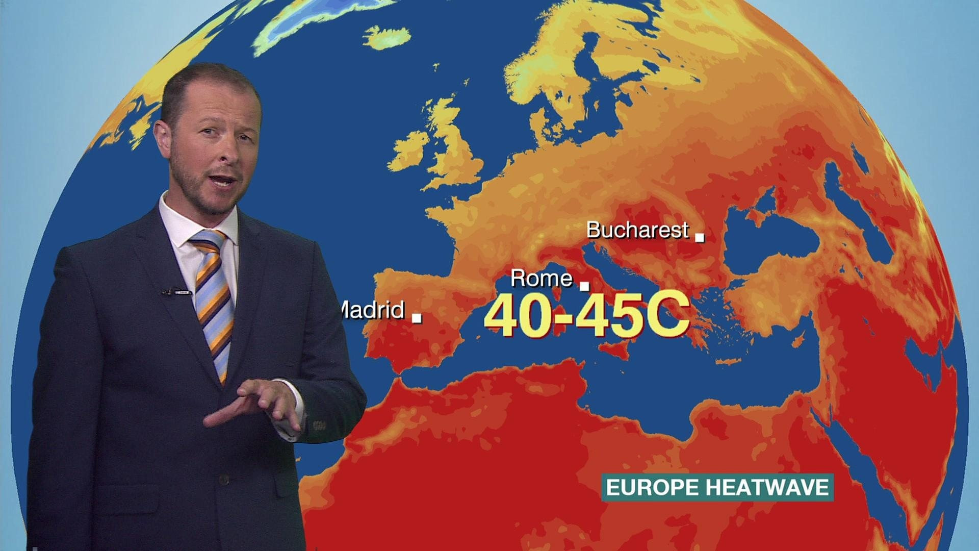 Dự báo thời tiết cho thấy nắng nóng đang bao trùm nhiều nơi tại châu Âu