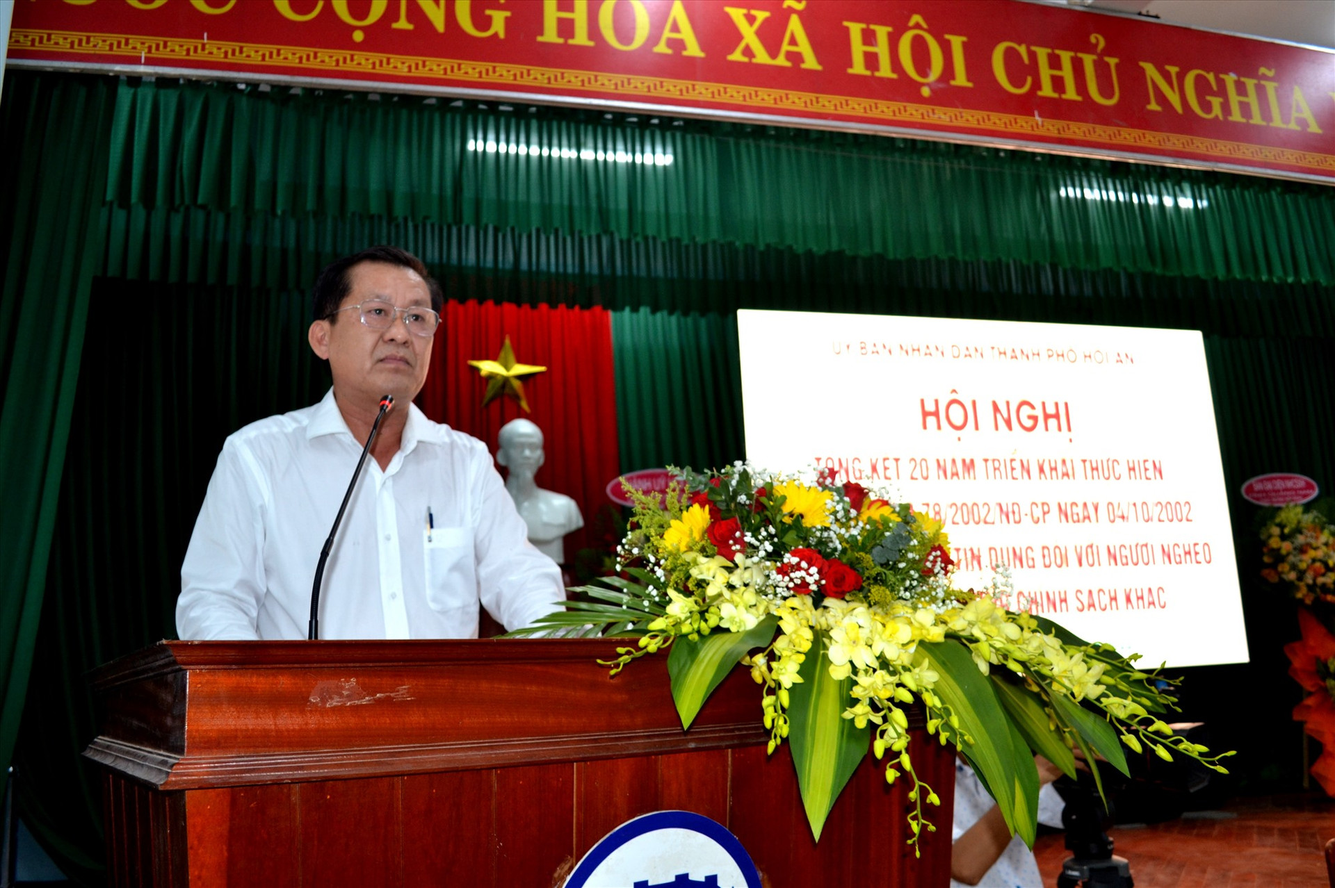 Ông Nguyễn Văn Lanh phát biểu tại hội nghị. Ảnh: Q.VIỆT