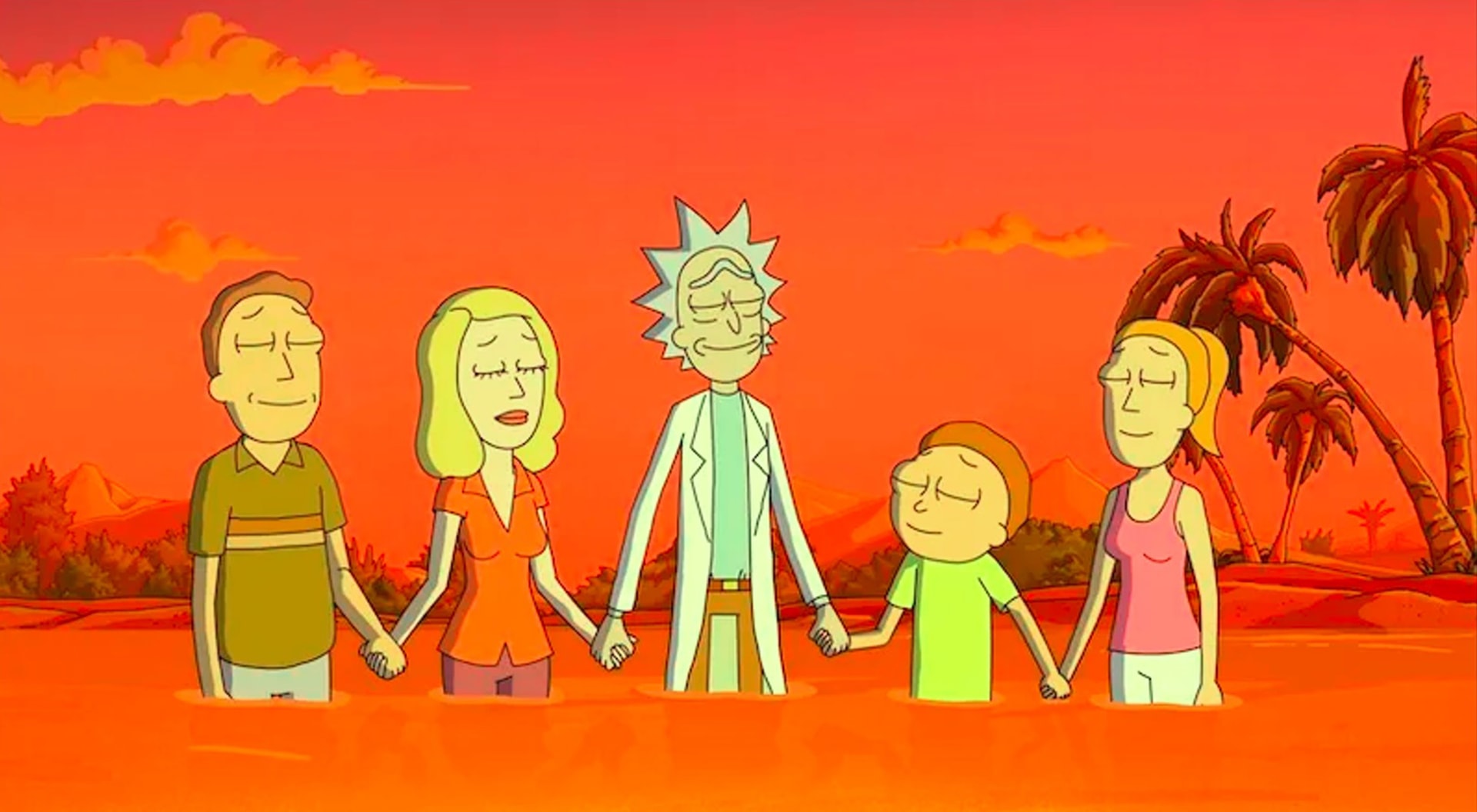 Gia đình Smith với những con người kỳ quặc trong series phim Rick and Morty.