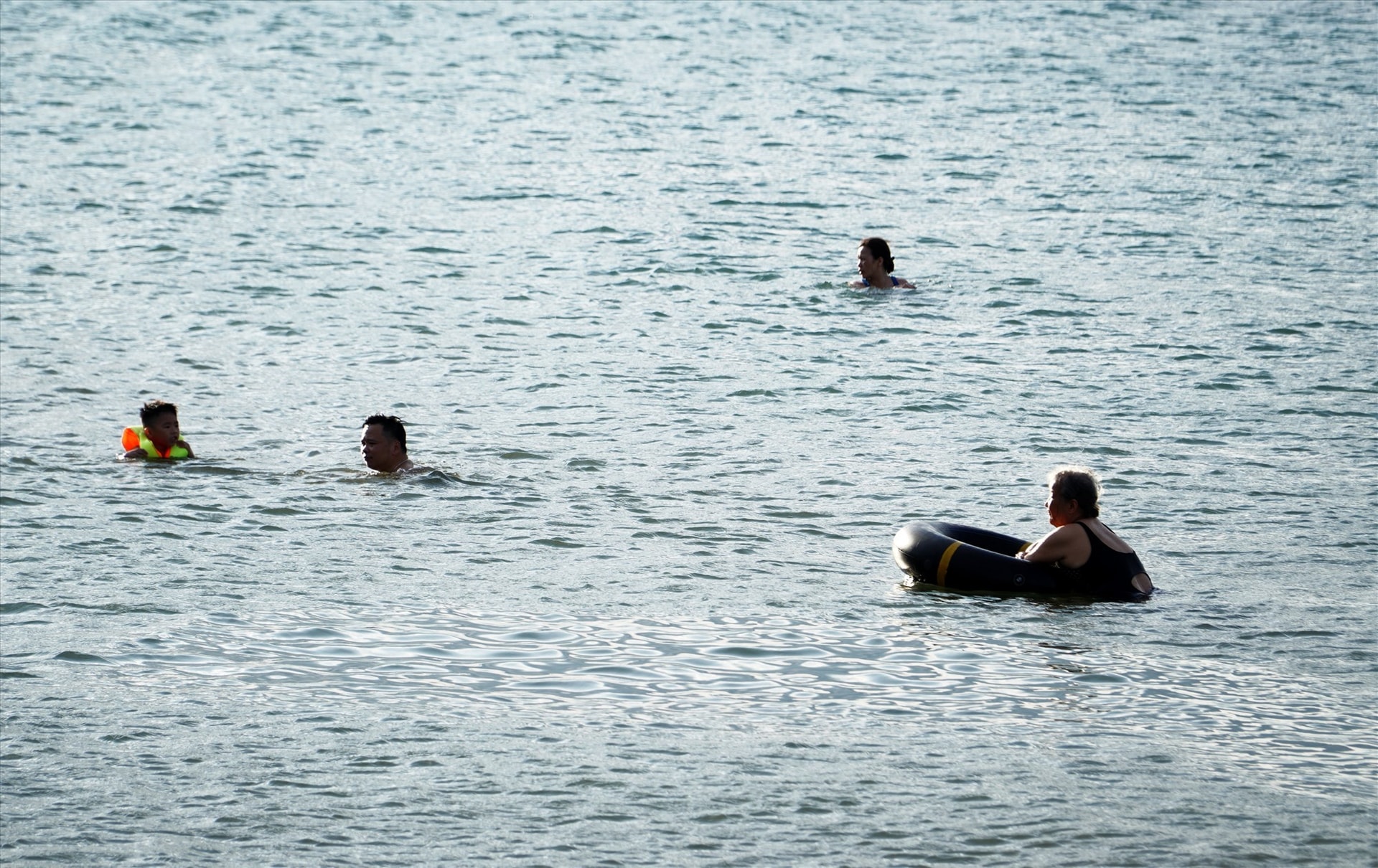 Swimming in the Cua Dai sea