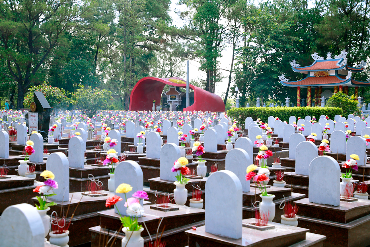 Nghĩa trang liệt sĩ Trường Sơn tại xã Vĩnh Trường, Gio Linh, Quảng Trị. Ảnh: THÀNH CÔNG