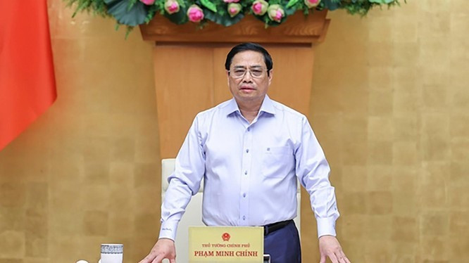 Thủ tướng Phạm Minh Chính phát biểu chỉ đạo phiên họp (Ảnh VGP/Nhật Bắc)