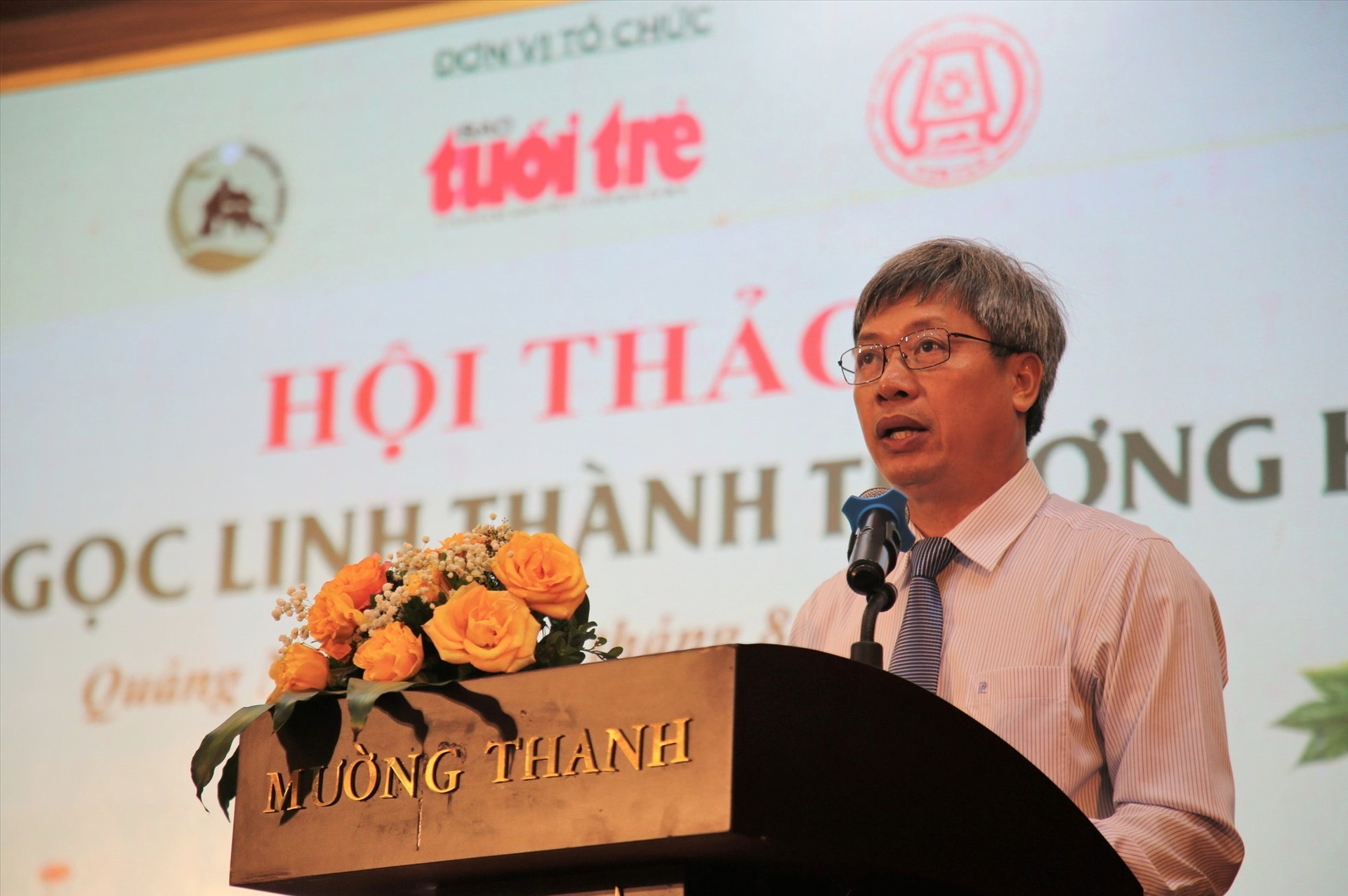 Phó Chủ tịch UBND tỉnh Quảng Nam phát biểu tại Hội thảo. Ảnh: N.L