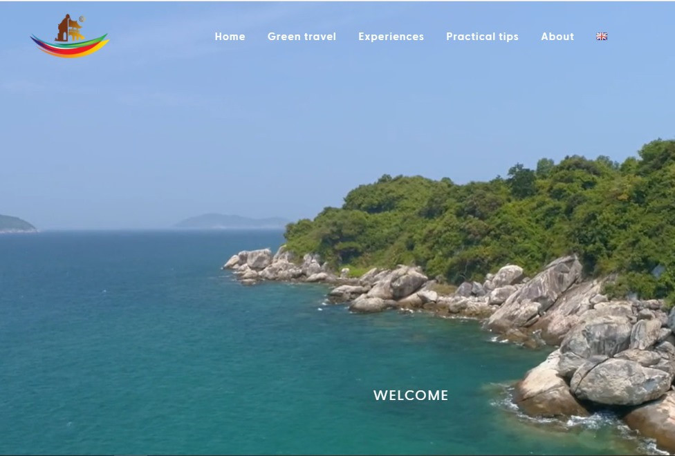 Một phần giao diện trang thông tin du lịch visitquangnam.com.