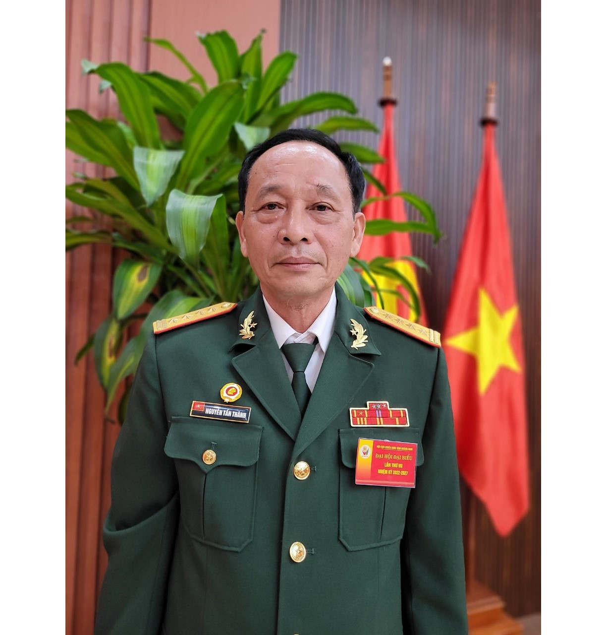 Đại tá Nguyễn Tấn Thành, nguyên Chính ủy Bộ Chỉ huy Quân sự tỉnh, trúng cử chức Chủ tịch Hội CCB tỉnh Quảng Nam nhiệm kỳ 2022 - 2027. Ảnh: VINH ANH