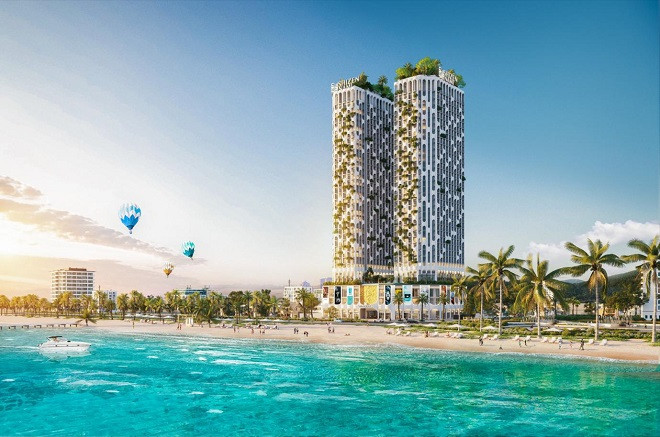 Phối cảnh dự án Shizen Nami nhìn từ vịnh Đà Nẵng.