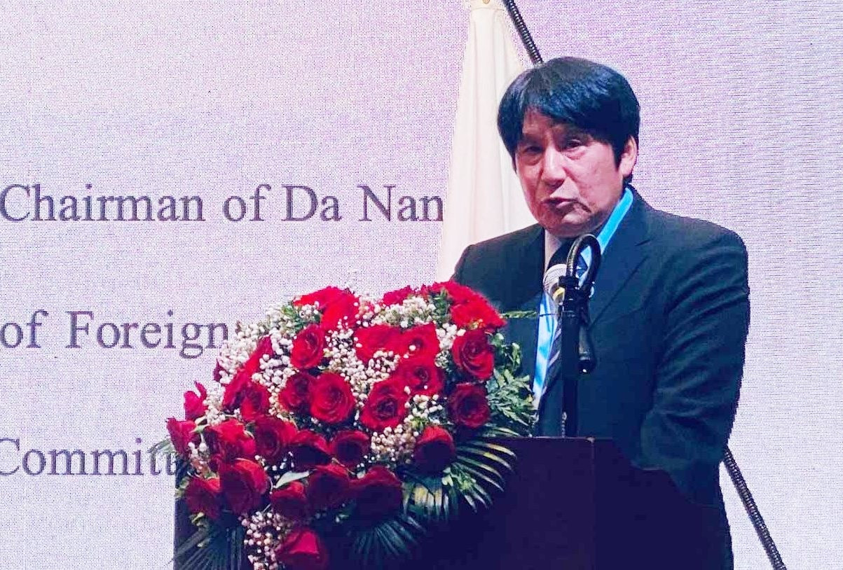 Ông Yakabe Yoshinori – Tổng Lãnh sự Nhật Bản tại Đà Nẵng phát biểu tại lễ khai trương. Ảnh: K.L