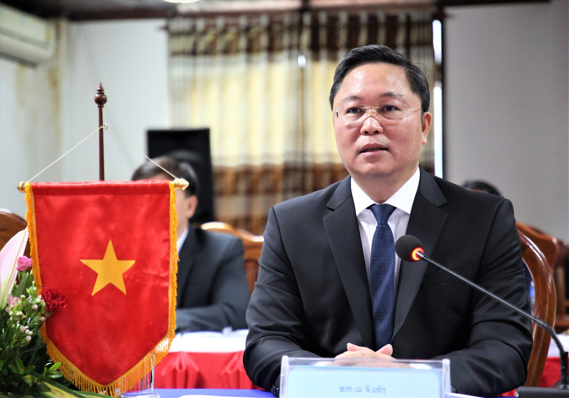 Chủ tịch UBND tỉnh Lê Trí Thanh phát biểu tại hội nghị. Ảnh: A.N