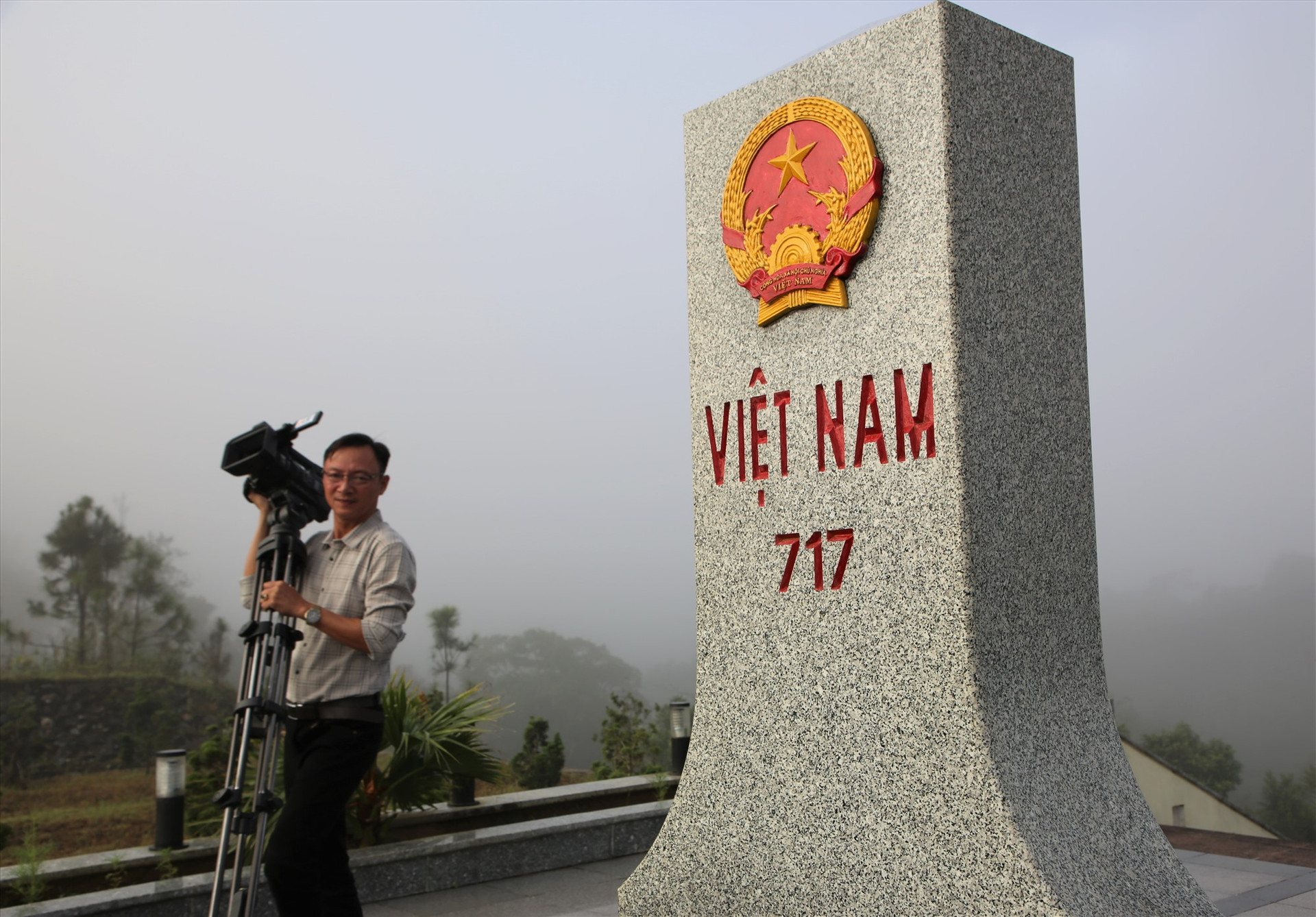 Cộc mốc đại 717 nằm trên tuyến biên giới đất liền Việt Nam - Lào, được xây dựng vào năm 2008. Ảnh: A.N