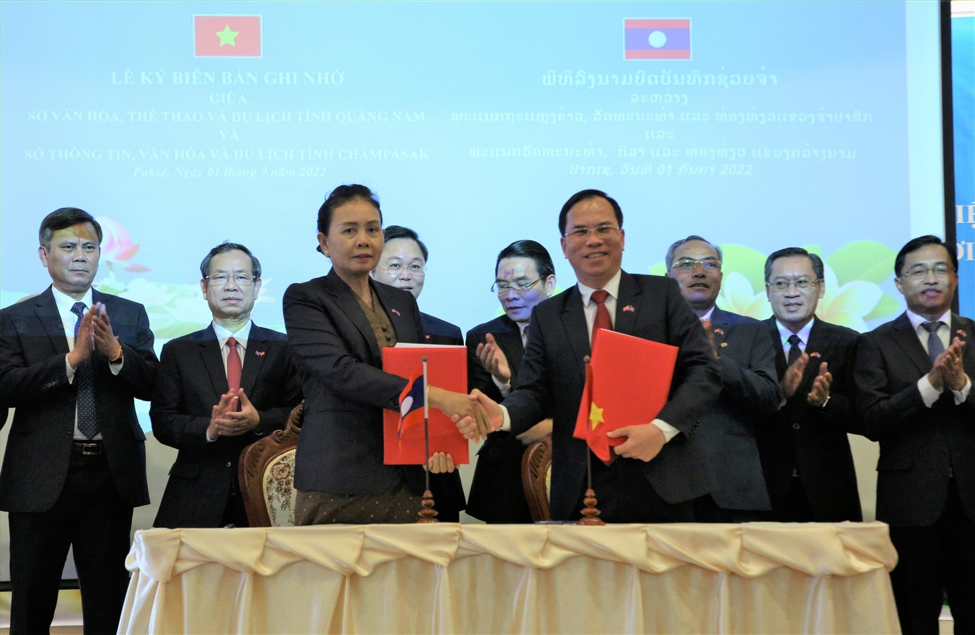 Signing of Quang Nam - Champasak cooperation agreement