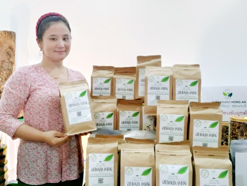 Đặc sản “Chè Bancha An Bằng” của HTX Nông nghiệp - dịch vụ Đại Thạnh Phát đã có mặt tại Thái Lan. Ảnh: CT