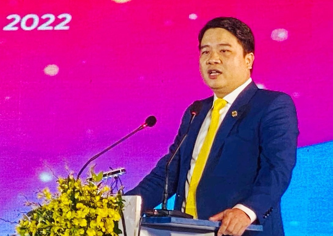 Phó Chủ tịch UBND tỉnh Trần Văn Tân phát biểu tại sự kiện. Ảnh:K.L