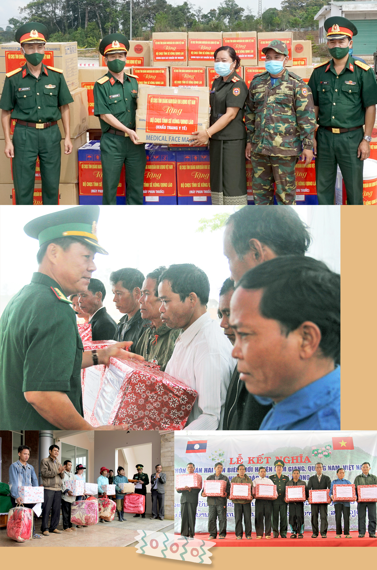 Lực lượng quân sự, biên phòng và các huyện miền núi Quảng Nam giáp biên giới Lào luôn tạo mọi điều kiện giúp đỡ chính quyền và người dân tại các cụm bản ổn định đời sống.