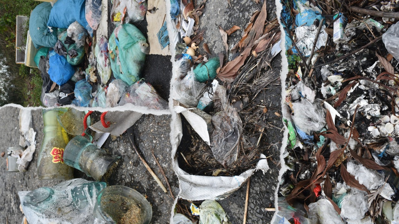 Bãi rác tự phát tại cụm công nghiệp chợ Lò gây ô nhiễm môi trường xung quanh. Ảnh: N.Q