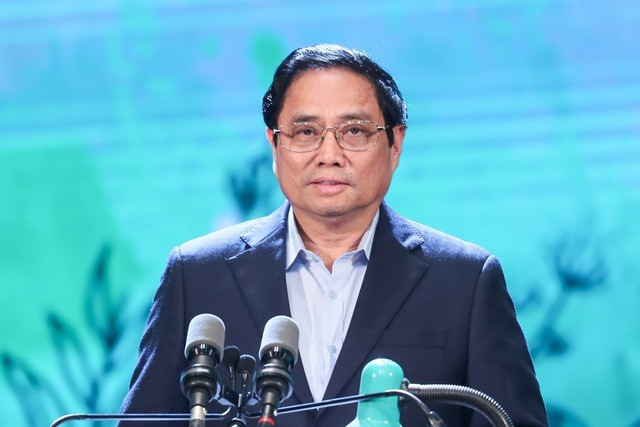 Thủ tướng Chính phủ Phạm Minh Chính phát biểu tại chương trình. Ảnh: VGP/Nhật Bắc