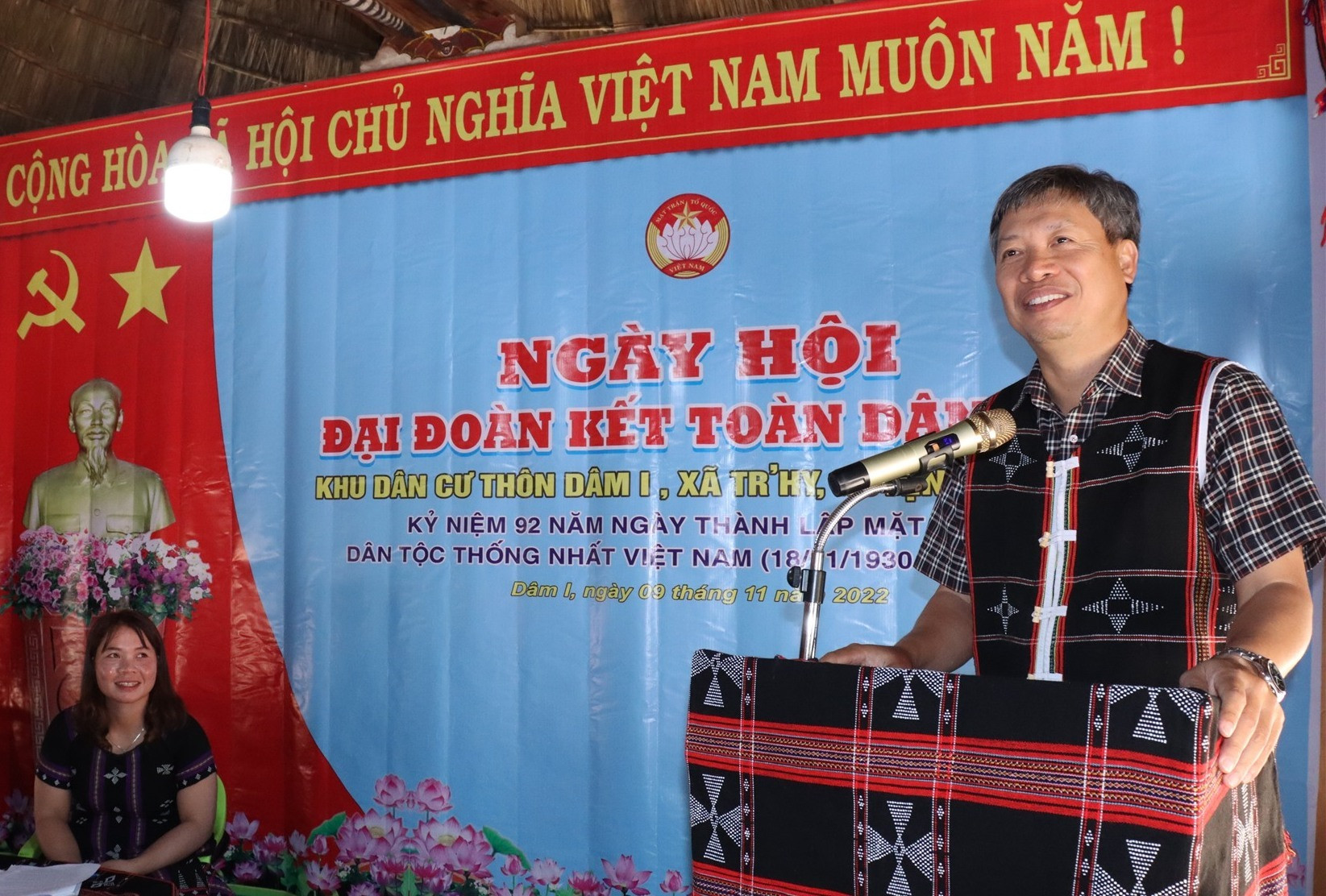 Phó Chủ tịch UBND tỉnh Hồ Quang Bửu phát biểu tại ngày hội. Ảnh H.Thúy