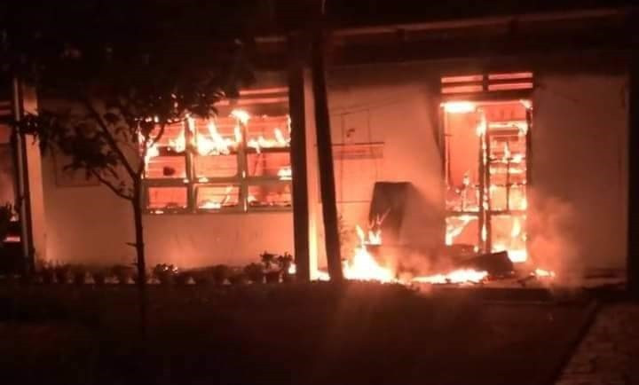 hỏa hoạn xảy ra tại một phòng chức năng của Trường THCS Lương Thế Vinh
