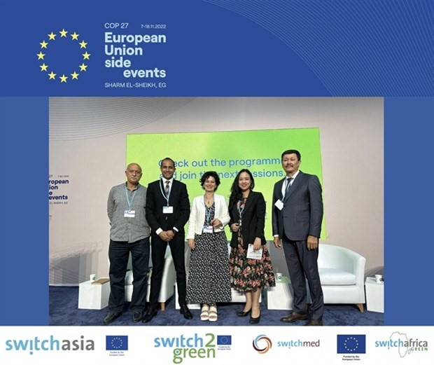 Panelists at EU Side Event, COP27. Photo courtesy of VIRI