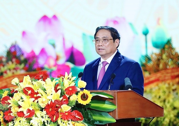 Thủ tướng Phạm Minh Chính trình bày diễn văn kỷ niệm 100 năm Ngày sinh Thủ tướng Võ Văn Kiệt.
