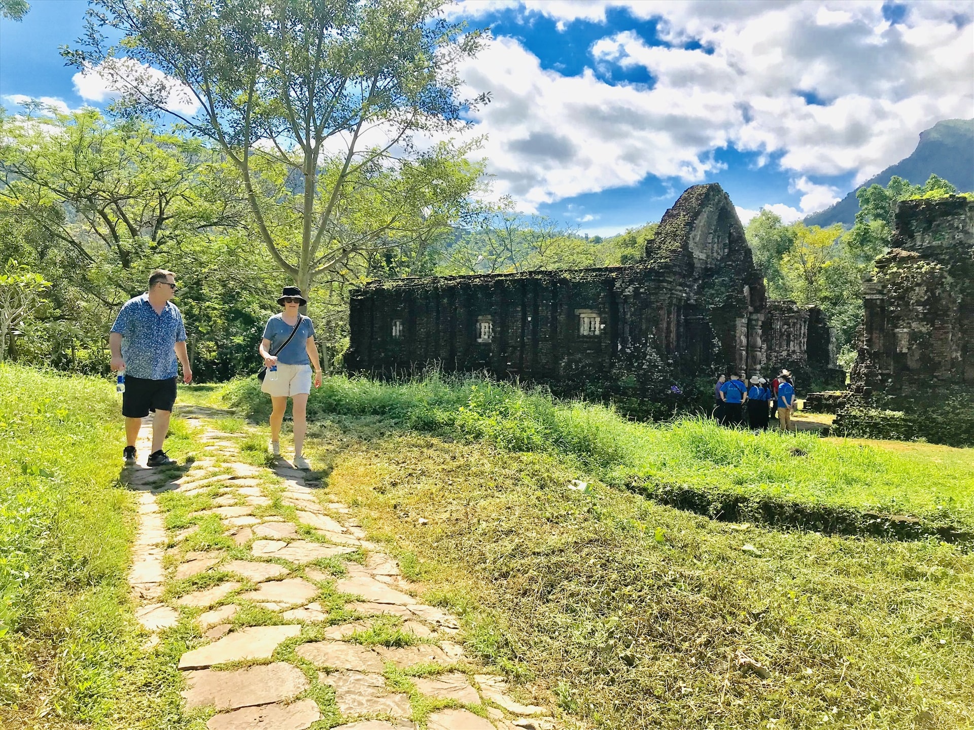 Foreigners to My Son Sanctuary, Quang Nam province