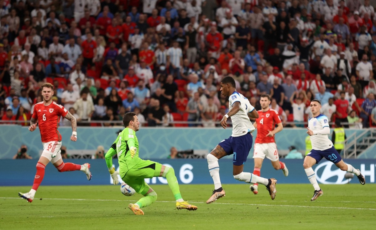 Tuyển Anh giành chiến thắng 3-0 trước Xứ Wales với các bàn thắng của Rashford và Foden. Ảnh: Reuters