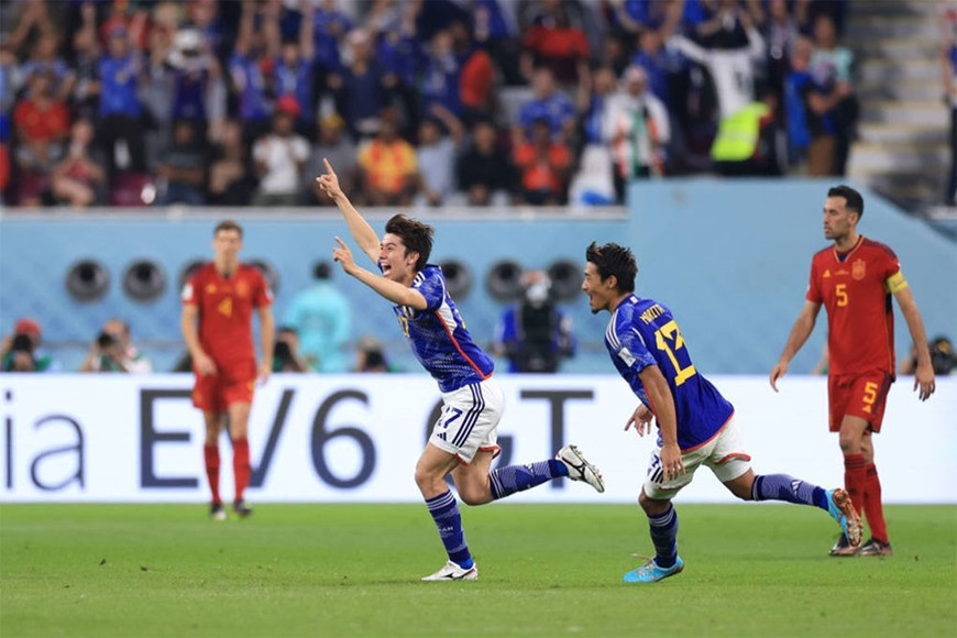 Tuyển Nhật tạo ra cơn địa chấn cho châu Á tại vòng đấu bảng World Cúp 2022 khi thẳng cả tuyển Đức và Tây Ban Nha