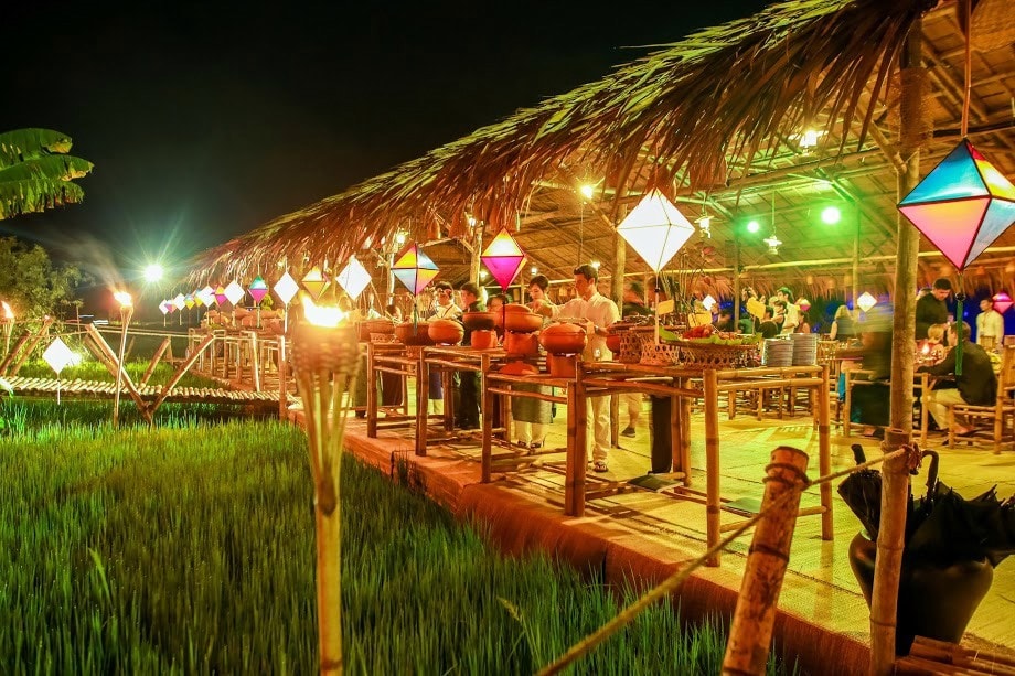 A party on the paddy field in Hoi An city