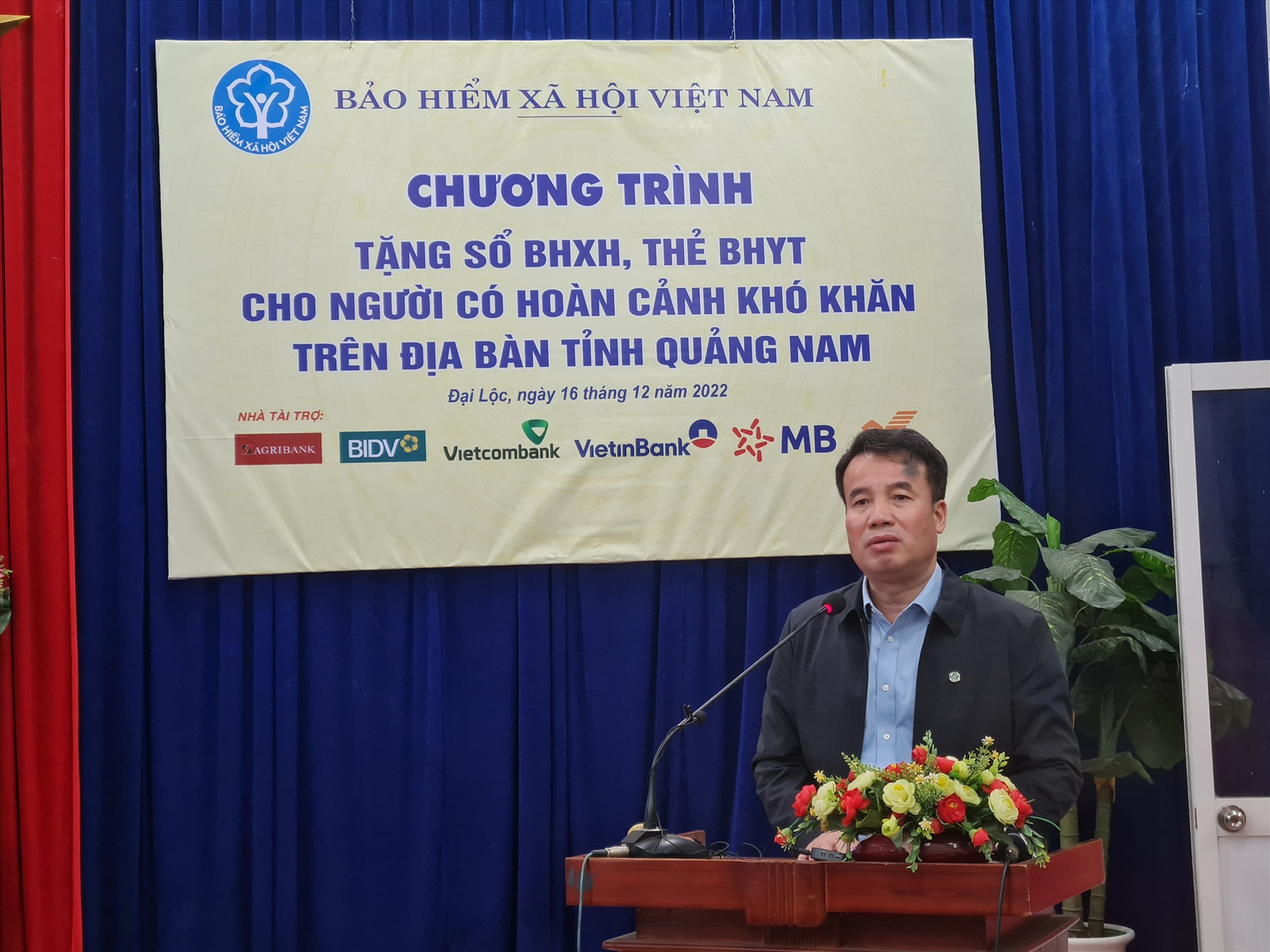 Tổng giám đốc BHXH Việt Nam phát biểu tại chương trình. Ảnh: D.L