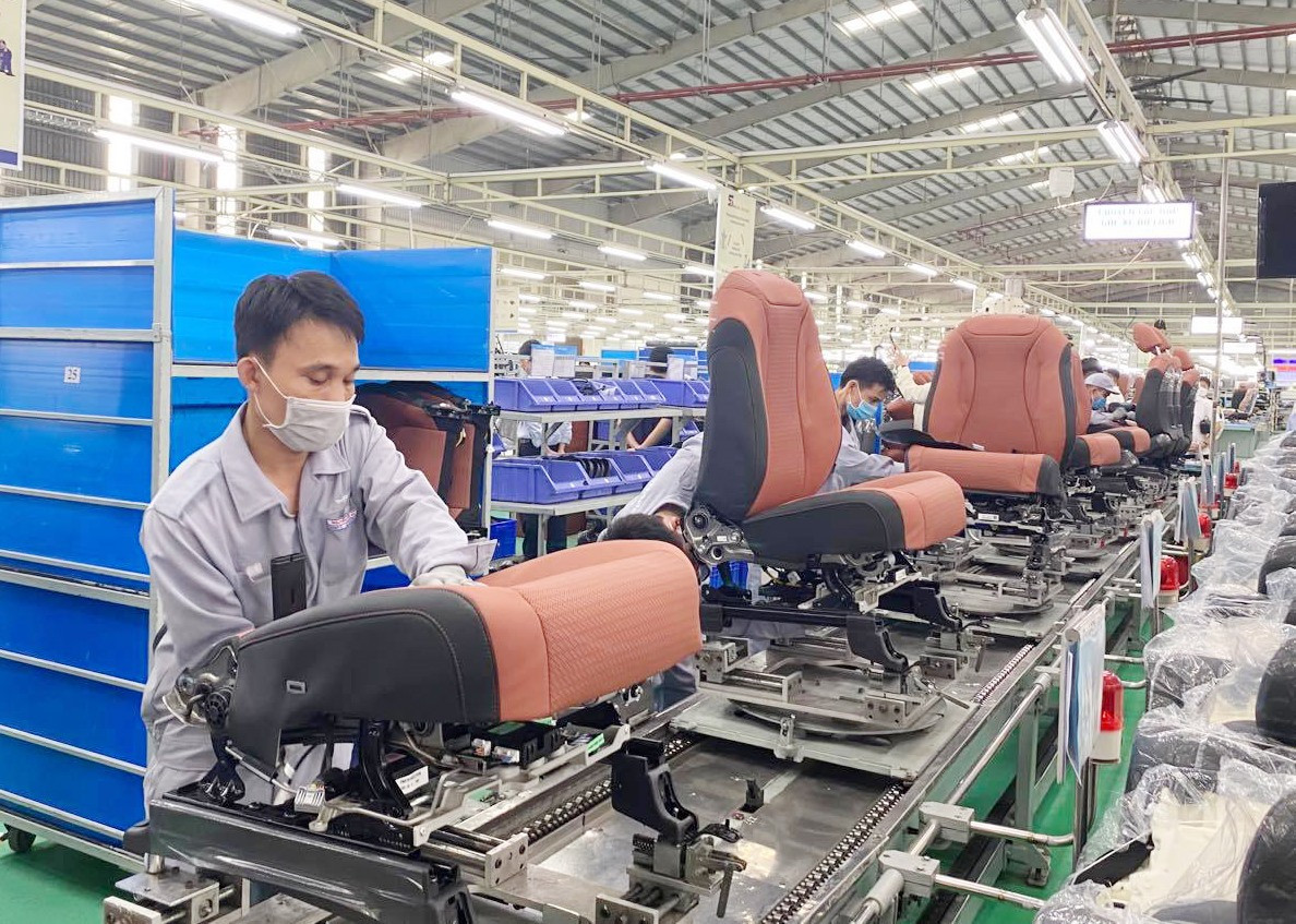 Liên kết công nghiệp với hạt nhân THACO sẽ giúp các doanh nghiệp miền Trung nói chung và Quảng Nam nói riêng có thể xây dựng được ngành công nghiệp thực thụ. Ảnh: V.L