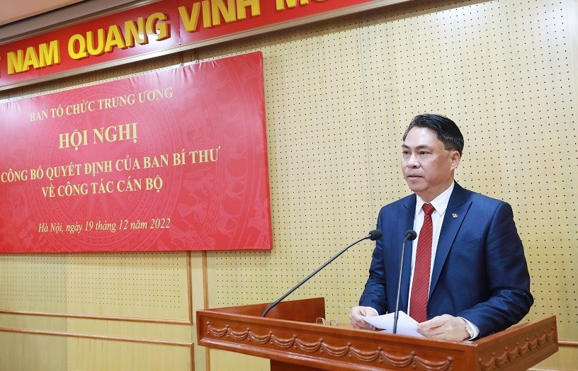 Đồng chí Phan Thăng An phát biểu nhận nhiệm vụ.