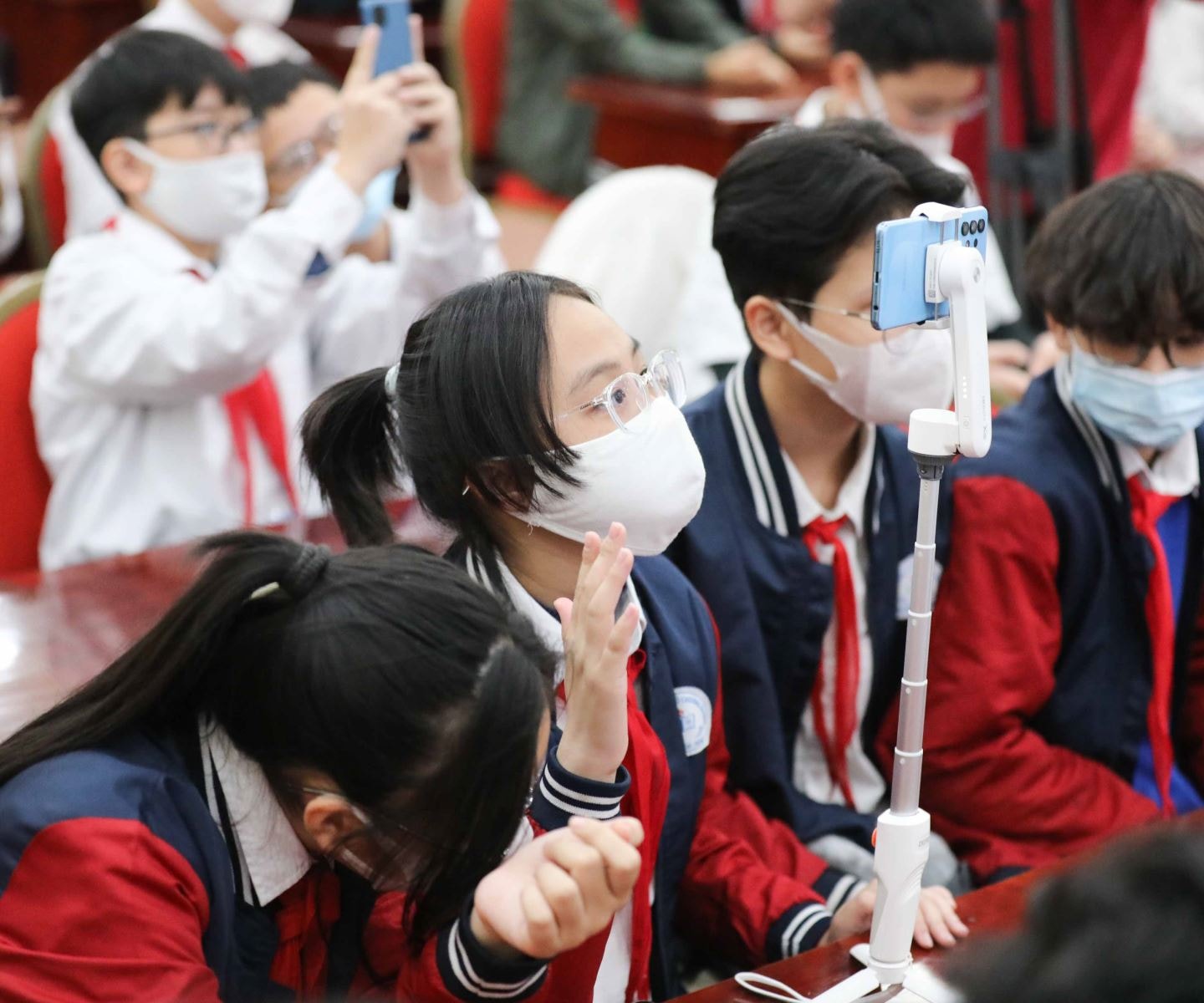 Trước đó, cả nước có 8 địa phương quyết định miễn học phí năm học 2022 - 2023. Ảnh: Thanh Tùng/TTXVN.