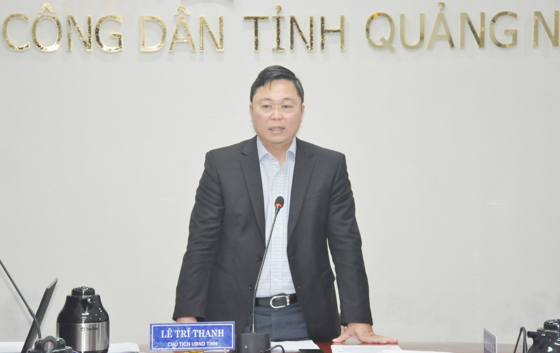 Chủ tịch UBND tỉnh Lê Trí Thanh chủ trì buổi tiếp dân tháng 12/2022. Ảnh: N.Đ